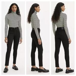 Levi's Women's 721 High Rise Skinny Jeans Soft Black Size 31